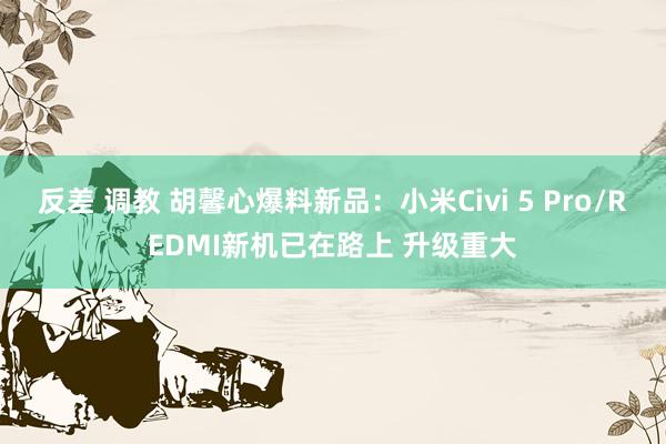 反差 调教 胡馨心爆料新品：小米Civi 5 Pro/REDMI新机已在路上 升级重大