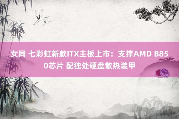 女同 七彩虹新款ITX主板上市：支撑AMD B850芯片 配独处硬盘散热装甲