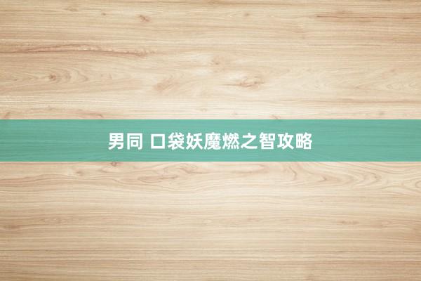男同 口袋妖魔燃之智攻略